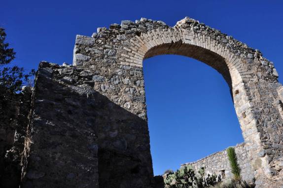 Ruínas da Ciudad Fantasma, próxima de Real de Catorce, pueblo mágico no norte do México